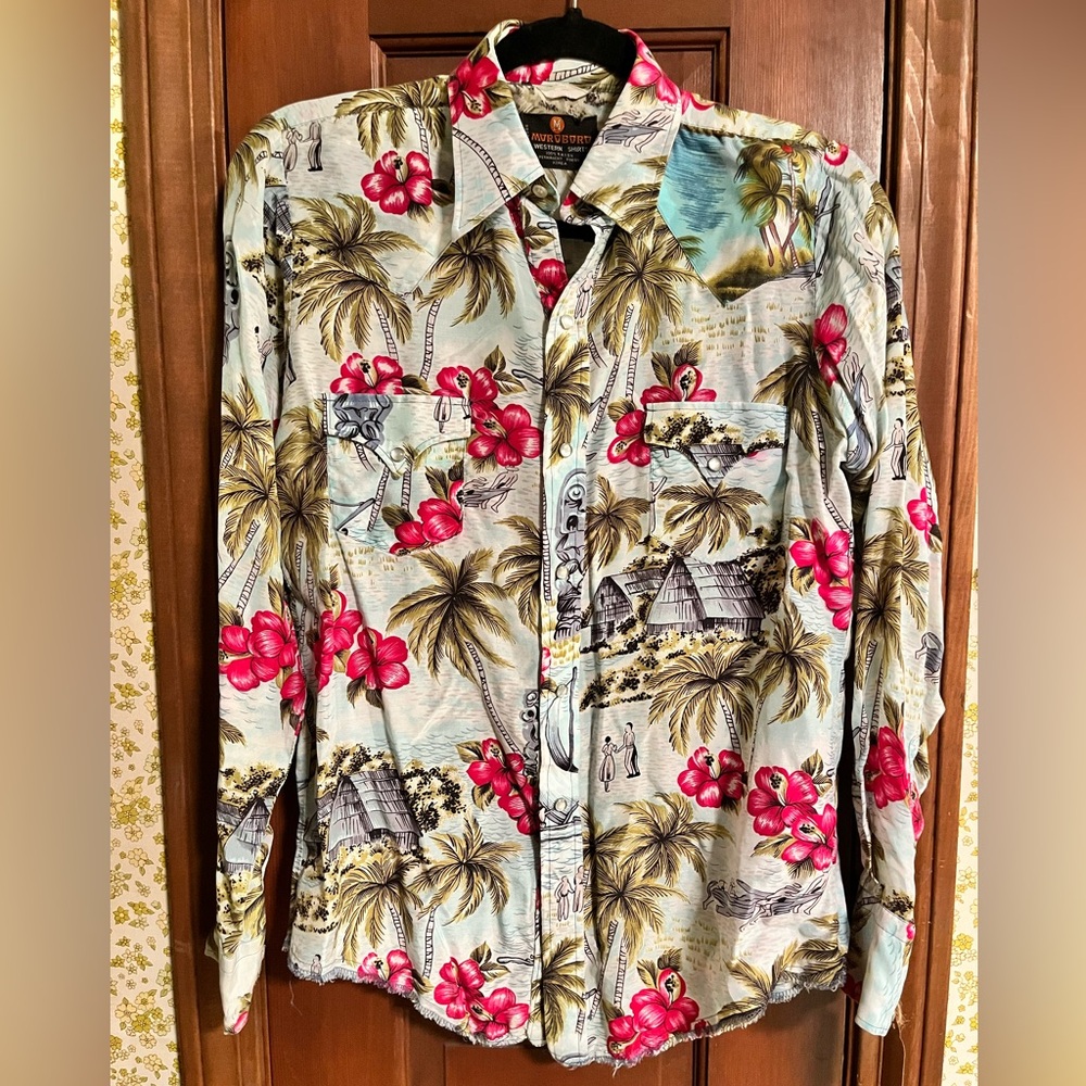Moroboro Western Hawaiian shirt women’s vintage